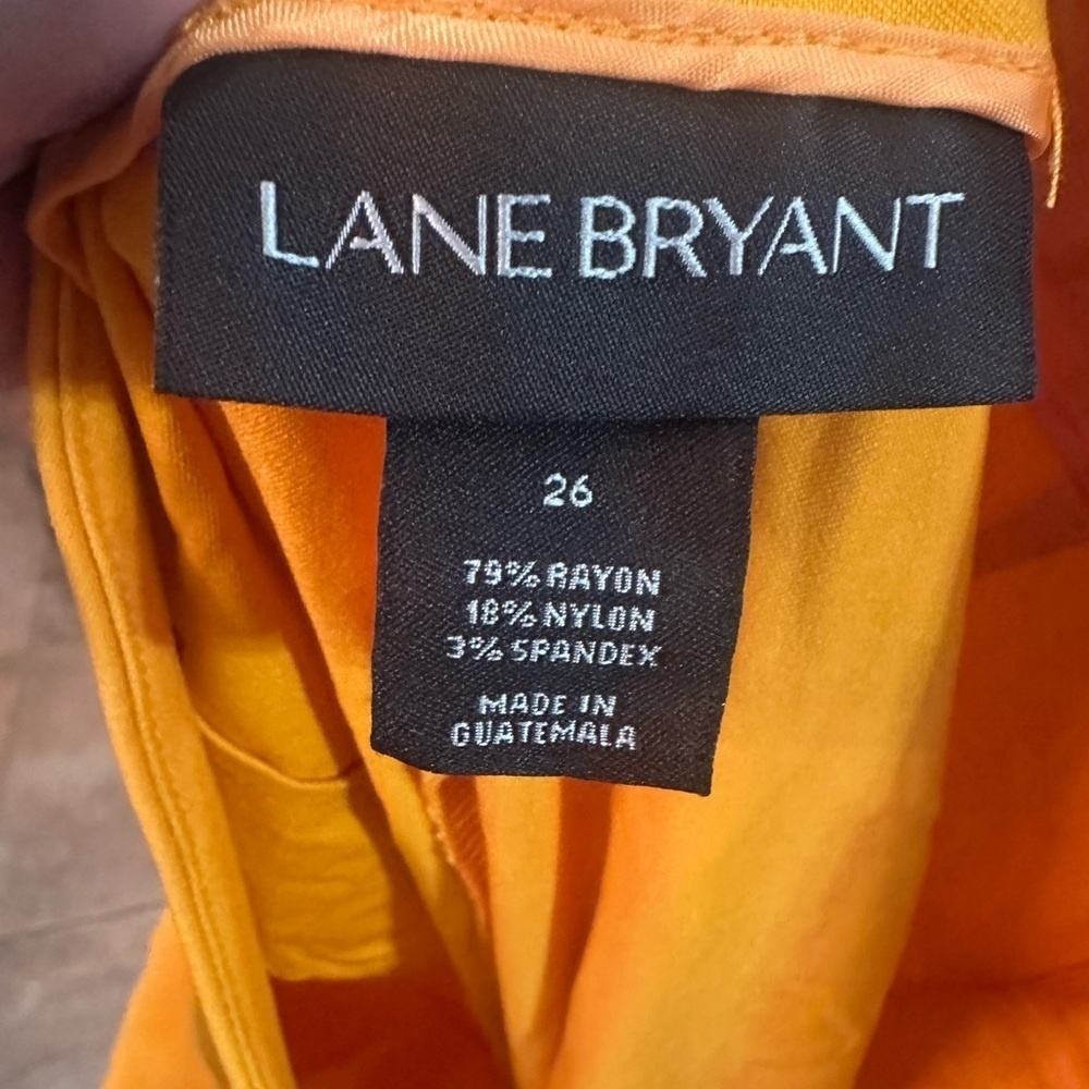 Lane Bryant Women's Vibrant Orange Ankle Pants - Picture 4 of 4